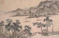 Landscape with Sailboats. Creator: Shen Zhou