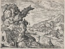 Landscape with Saint Christopher, ca. 1570., ca. 1570. Creators: Anon, Lucas Gassel