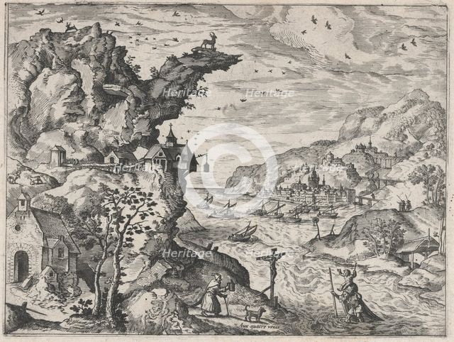 Landscape with Saint Christopher, ca. 1570., ca. 1570. Creators: Anon, Lucas Gassel.