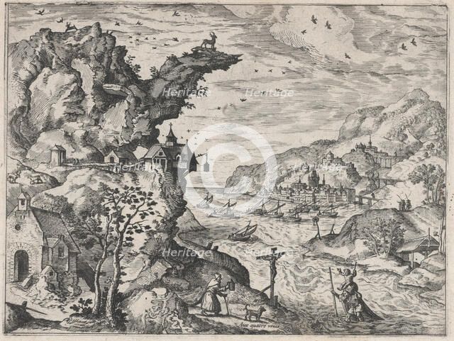 Landscape with Saint Christopher, ca. 1570., ca. 1570. Creators: Anon, Lucas Gassel.