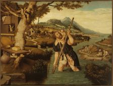 Landscape with Saint Christopher, First Half of 16th cen.. Creator: Mostaert, Jan (1472/73-1555/56)