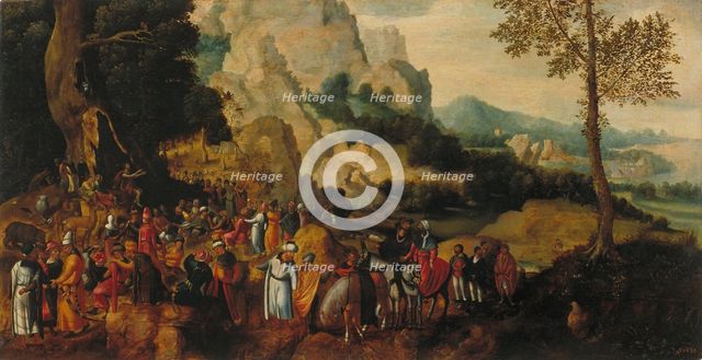 Landscape with Saint John the Baptist Preaching. Artist: Patinier, Henri, de (1510-1550)