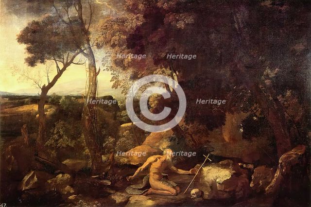 Landscape with Saint Paul the Hermit, between 1637 and 1638. Creator: Nicolas Poussin.