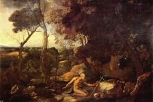 Landscape with Saint Paul the Hermit, between 1637 and 1638. Creator: Nicolas Poussin