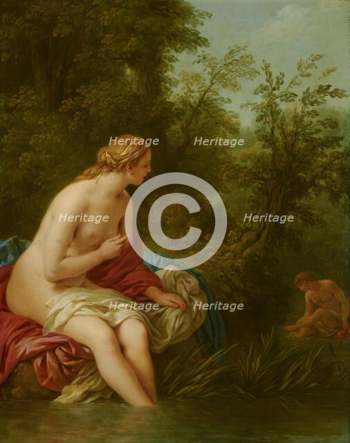 Landscape with Salmacis and Hermaphroditus, c1745-1805. Creator: Louis Jean Francois Lagrenee.