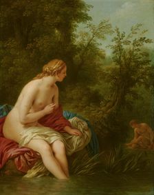 Landscape with Salmacis and Hermaphroditus, c1745-1805. Creator: Louis Jean Francois Lagrenee