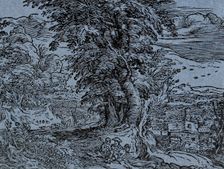Landscape with Seated Couple, between 1595 and 1600. Creator: Hendrik Goltzius