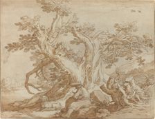 Landscape with Seated Figure and Dog. Creator: Abraham Bloemaert
