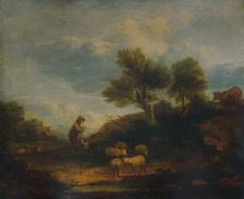Landscape with Sheep 18th century, (1935). Artist: Thomas Gainsborough