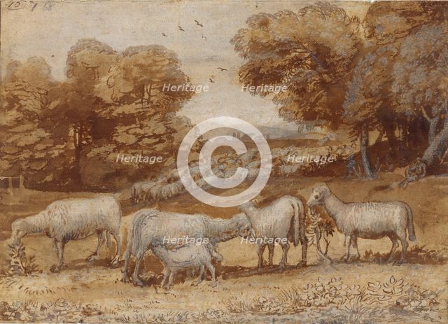 Landscape with Sheep, ca. 1648. Creator: Claude Lorrain.