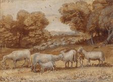 Landscape with Sheep, ca. 1648. Creator: Claude Lorrain