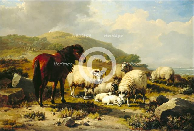Landscape with Sheep, c1820-1880. Creator: Eugène Verboeckhoven.