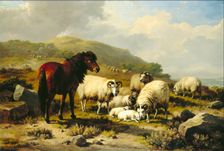 Landscape with Sheep, c1820-1880. Creator: Eugène Verboeckhoven