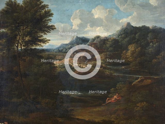 Landscape with Shepherd, 1644-45. Creator: Gaspard Dughet.