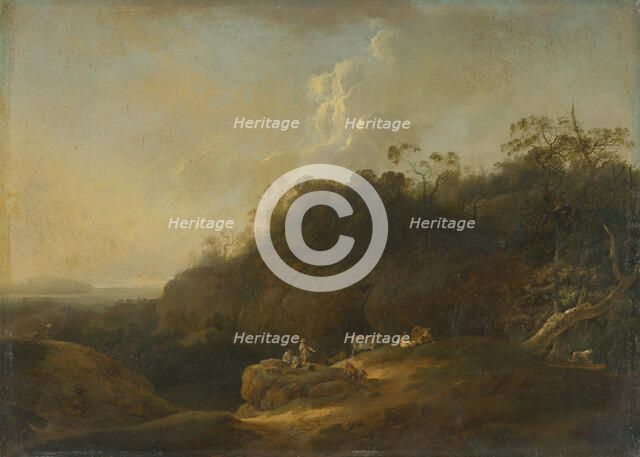 Landscape with shepherds, 1640-1650. Creator: Jan Wils.