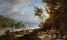 Landscape with Shepherds and a Distant View of a Castle 17th century. Artist: David Teniers II
