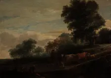 Landscape with Shepherds and Cattle, 1645. Creator: Adriaen van Ostade