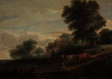 Landscape with Shepherds and Cattle, 1645. Creator: Adriaen van Ostade