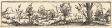 Landscape with Six Single Trees and Three Small Farm-Houses. Creator: Augustin Hirschvogel