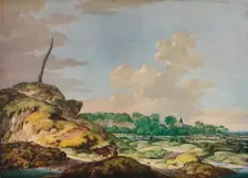 Landscape with Sportsman, and Distant View of Middleburg c17th century. Artist: Jan Goedart