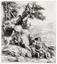 Landscape with St Jerome 16th century, (1937). Artist: Cornelis Cort