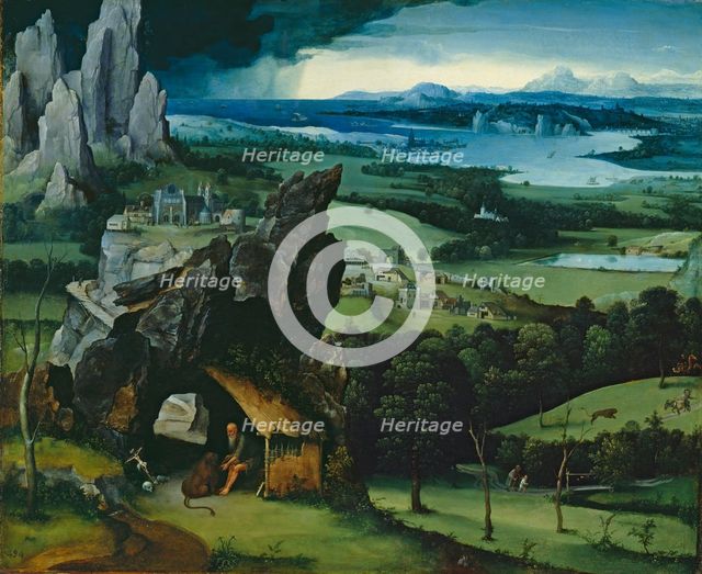 Landscape with St Jerome, c1515. Creator: Joachim Patinir.
