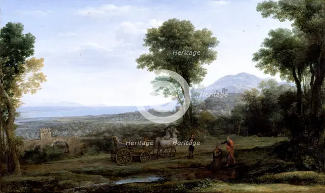 'Landscape with St Philip baptising the eunuch', 1678. Creator: Claude Lorrain.