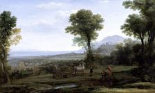 Landscape with St Philip baptising the eunuch 1678. Artist: Claude Lorrain