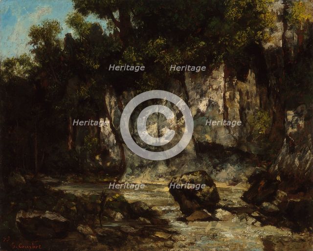 Landscape with stag, 1873. Artist: Courbet, Gustave (1819-1877)