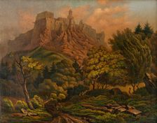 Landscape with Stará Lubovna Castle, 1800-1860. Creator: Unknown