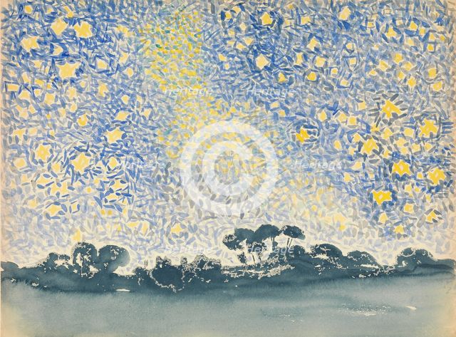 Landscape with Stars, ca. 1905-1908. Creator: Henri-Edmond Cross.