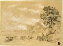 Landscape with Stile, n.d. Creator: Augustus Wall Callcott