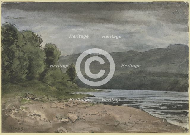 Landscape with storm clouds, 1889. Creator: Hans Thoma.