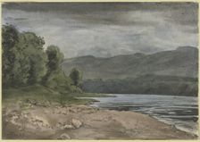 Landscape with storm clouds, 1889. Creator: Hans Thoma