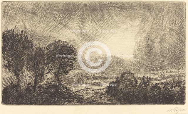 Landscape with Storm (Paysage d'orage). Creator: Alphonse Legros.