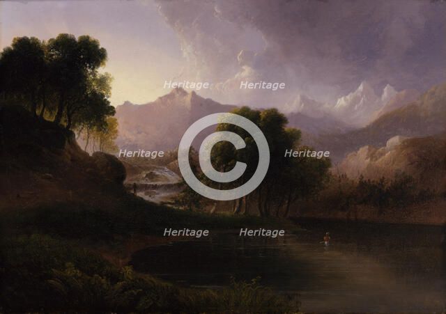 Landscape with Stream and Mountains, 1833. Creator: Thomas Doughty.