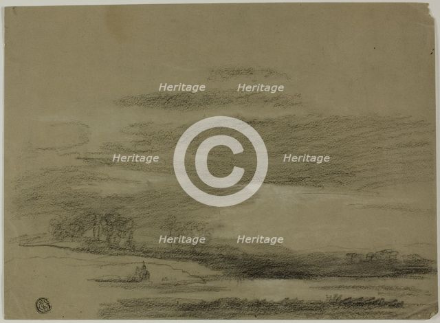 Landscape with Sun Breaking Through Clouds, n.d. Creator: Unknown.