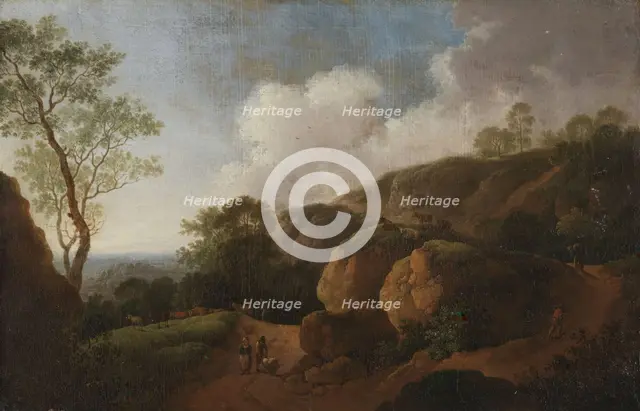 Landscape with Sunken Roads, 1760s. Creator: Johann Georg Wagner.