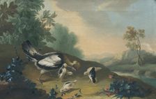 Landscape with Poultry, c18th century. Creator: Unknown