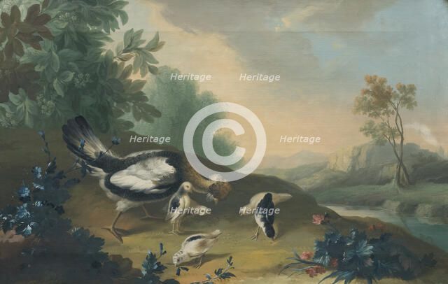 Landscape with Poultry, c18th century. Creator: Unknown.
