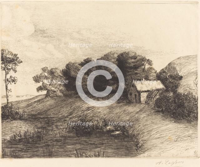 Landscape with Pond (Le paysage a la mare). Creator: Alphonse Legros.