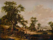Landscape, with Pool and Tree in foreground 1828. Artist: Patrick Nasmyth