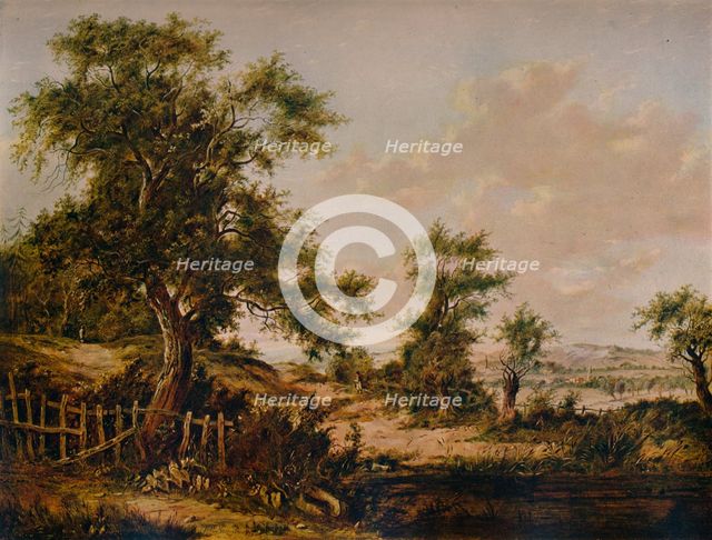 'Landscape, with Pool and Tree in foreground', 1828. Artist: Patrick Nasmyth.