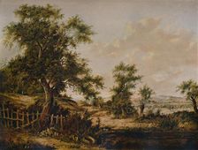 Landscape, with Pool and Tree in foreground 1828. Artist: Patrick Nasmyth