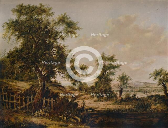 'Landscape, with Pool and Tree in foreground', 1828. Artist: Patrick Nasmyth.