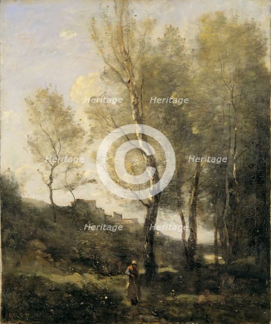 Landscape with poplars. Creator: Unknown.