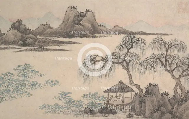 Landscape with Pavilion and Willows. Creator: Shen Zhou.