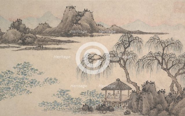 Landscape with Pavilion and Willows. Creator: Shen Zhou.