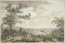 Landscape with Pack Donkeys, near Hilversum, (1779?). Creator: Egbert van Drielst