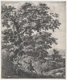 Landscape With Pan and Syrinx, 17th century. Creator: Anthonie Waterloo